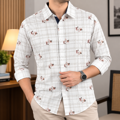 Pure Cotton Check Contrast Shirts